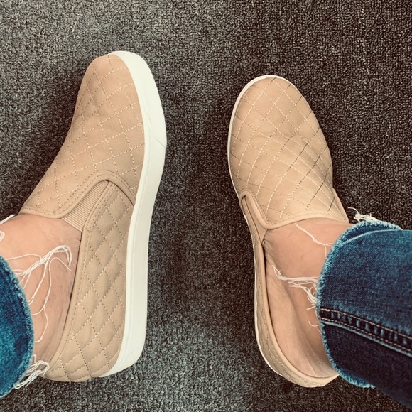 Nova Taupe Floral Tooled Slip On Tennis Shoe